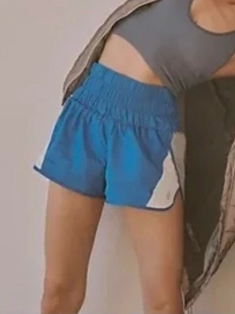 Free People Movement The Way Home Colorblock Blue / Silver Size Medium